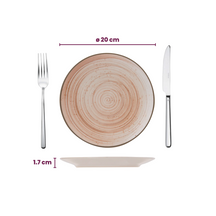 Cosy & Trendy Serviesset Sintra Terracotta 16-delig / 4 personen - 4 dinerborden, 4 ontbijtborden, 4 diepe borden en 4 kommen