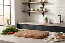 Cookinglife Snijplank Hout Acacia Pure Wood 46 x 36 cm - Houten Snijplank met Sapgeul