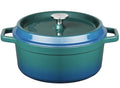 Sola Braadpan met deksel - Blauw - ø 24 cm / 3.5 Liter - geëmailleerde anti-aanbaklaag