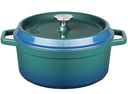 Sola Braadpan met deksel - Blauw - ø 24 cm / 3.5 Liter - geëmailleerde anti-aanbaklaag