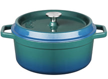 Sola Braadpan met deksel - Blauw - ø 24 cm / 3.5 Liter - geëmailleerde anti-aanbaklaag