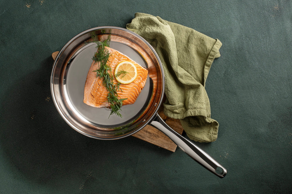 Sola Koekenpan Green Cooking Triply RVS ø 20 cm - geschikt voor alle warmtebronnen - zonder anti-aanbaklaag