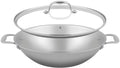 Sola Wokpan met deksel Green Cooking+ Triply RVS ø 32 cm - geschikt voor alle warmtebronnen - zonder anti-aanbaklaag