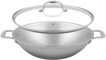 Sola Wokpan met deksel Green Cooking+ Triply RVS ø 32 cm - geschikt voor alle warmtebronnen - zonder anti-aanbaklaag