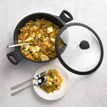 Sola Hapjespan / Sauteerpan met deksel Fair Cooking ø 28 cm - standaard anti-aanbaklaag