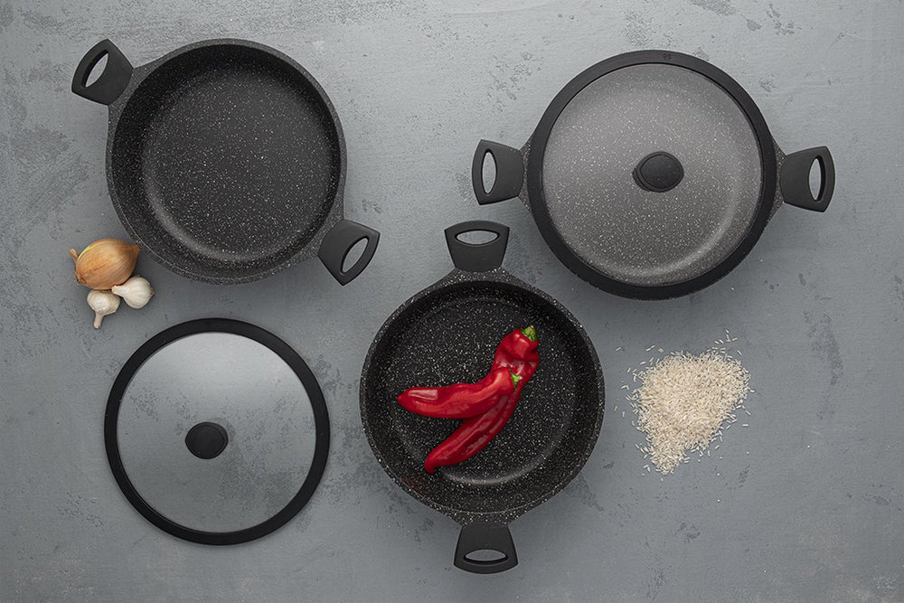 Sola Hapjespan / Sauteerpan met deksel Fair Cooking ø 28 cm - standaard anti-aanbaklaag