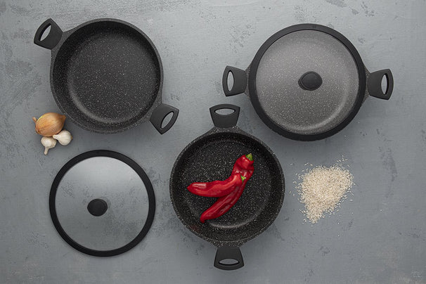 Sola Hapjespan / Sauteerpan met deksel Fair Cooking ø 28 cm - standaard anti-aanbaklaag