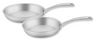 Sola Pannenset Green Cooking Triply RVS 2-Delig - Koekenpan ø 24 en 28 cm - geschikt voor alle warmtebronnen - zonder anti-aanbaklaag