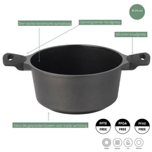 Sola Braadpan met deksel Ceramic Deluxe ø 24 cm - keramische anti-aanbaklaag