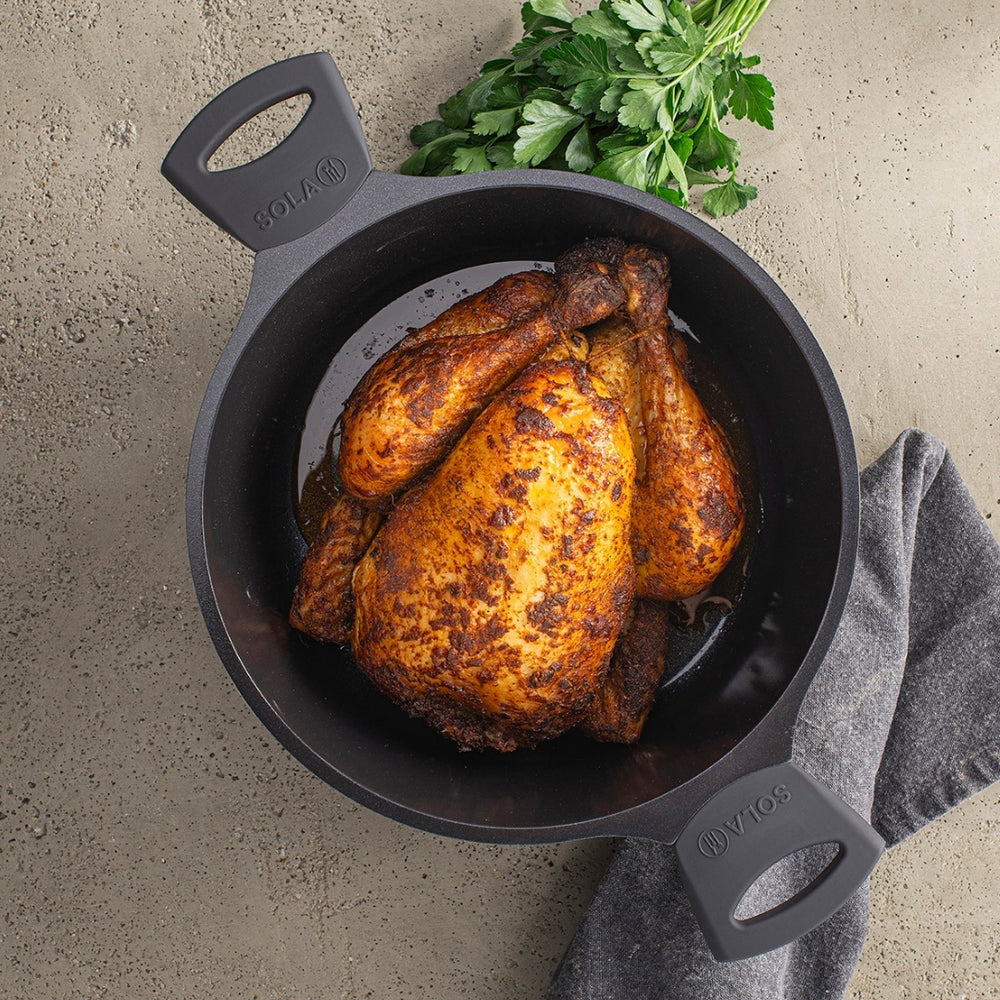 Sola Braadpan met deksel Ceramic Deluxe ø 24 cm - keramische anti-aanbaklaag