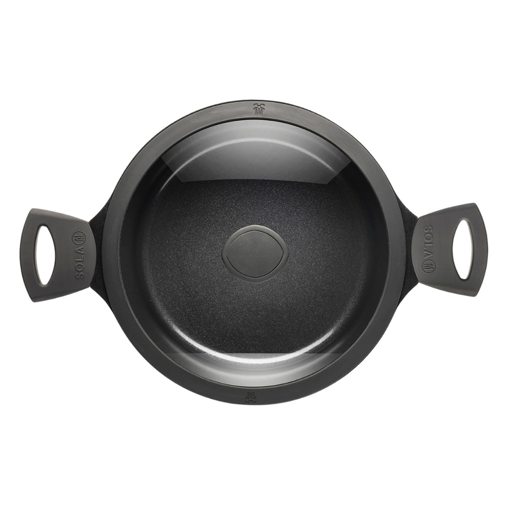 Sola Braadpan met deksel Ceramic Deluxe ø 28 cm - keramische anti-aanbaklaag