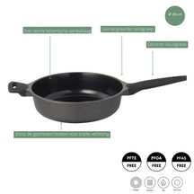 Sola Hapjespan / Sauteerpan met deksel Ceramic Deluxe ø 28 cm - keramische anti-aanbaklaag
