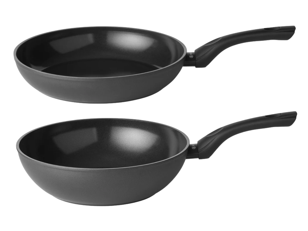 Sola Pannenset Stonehenge 2-Delig - Koekenpan ø 28 cm en Wokpan ø 28 cm - keramische anti-aanbaklaag