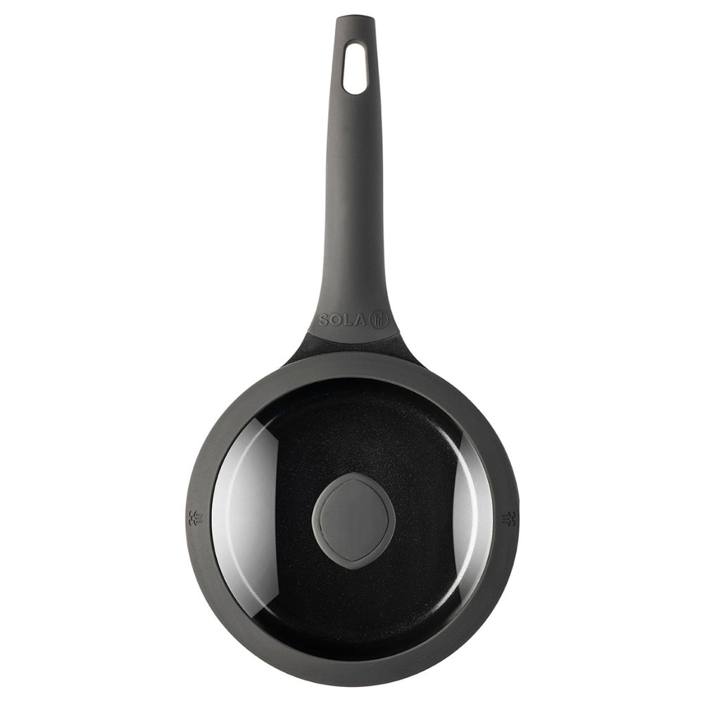 Sola Steelpan met deksel Ceramic Deluxe - Keramische anti-aanbaklaag - ø 18 cm / 1.5 liter - geschikt voor alle warmtebronnen