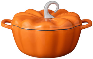 Sola Braadpan Pompoen Oranje - Gietijzer - ø 24 cm / 2.8 Liter - geëmailleerde anti-aanbaklaag