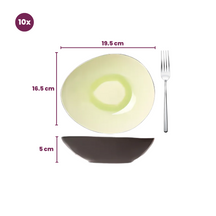 Cosy & Trendy Diepe Borden / Pastaborden Streetfood 19.5 x 16 x 5 cm - 10 Stuks