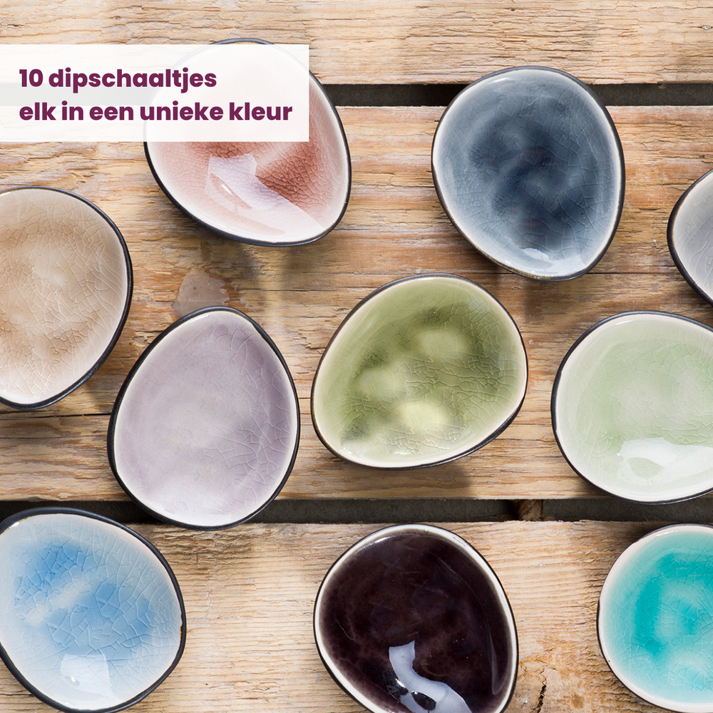 Cosy & Trendy Kleine Schaaltjes / Dipschaaltjes Streetfood 9 x 7 cm / 100 ml - 10 Stuks