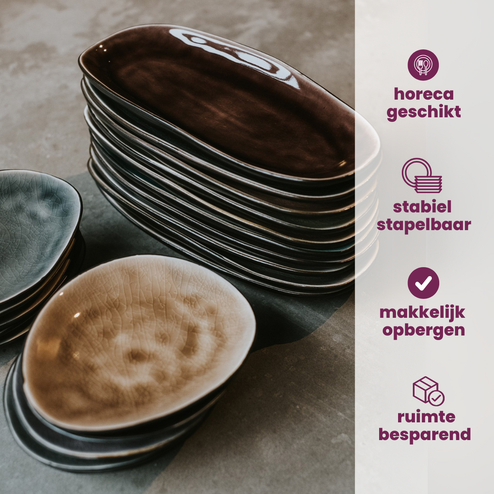 Cosy & Trendy Serviesset / Bordenset Streetfood 20-delig - 10 dinerborden en 10 ontbijtborden
