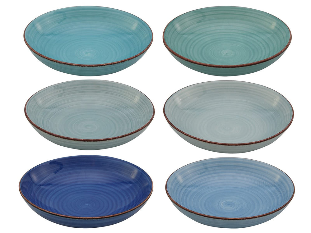 Cookinglife Pastaborden Delice Blauw ø 23 cm - 6 stuks