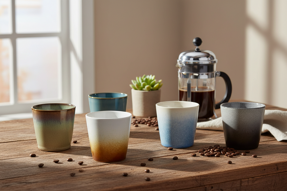 Studio Tavola Koffieset - Koffiekopjes & Cappuccinokopjes - Storm - 12 stuks