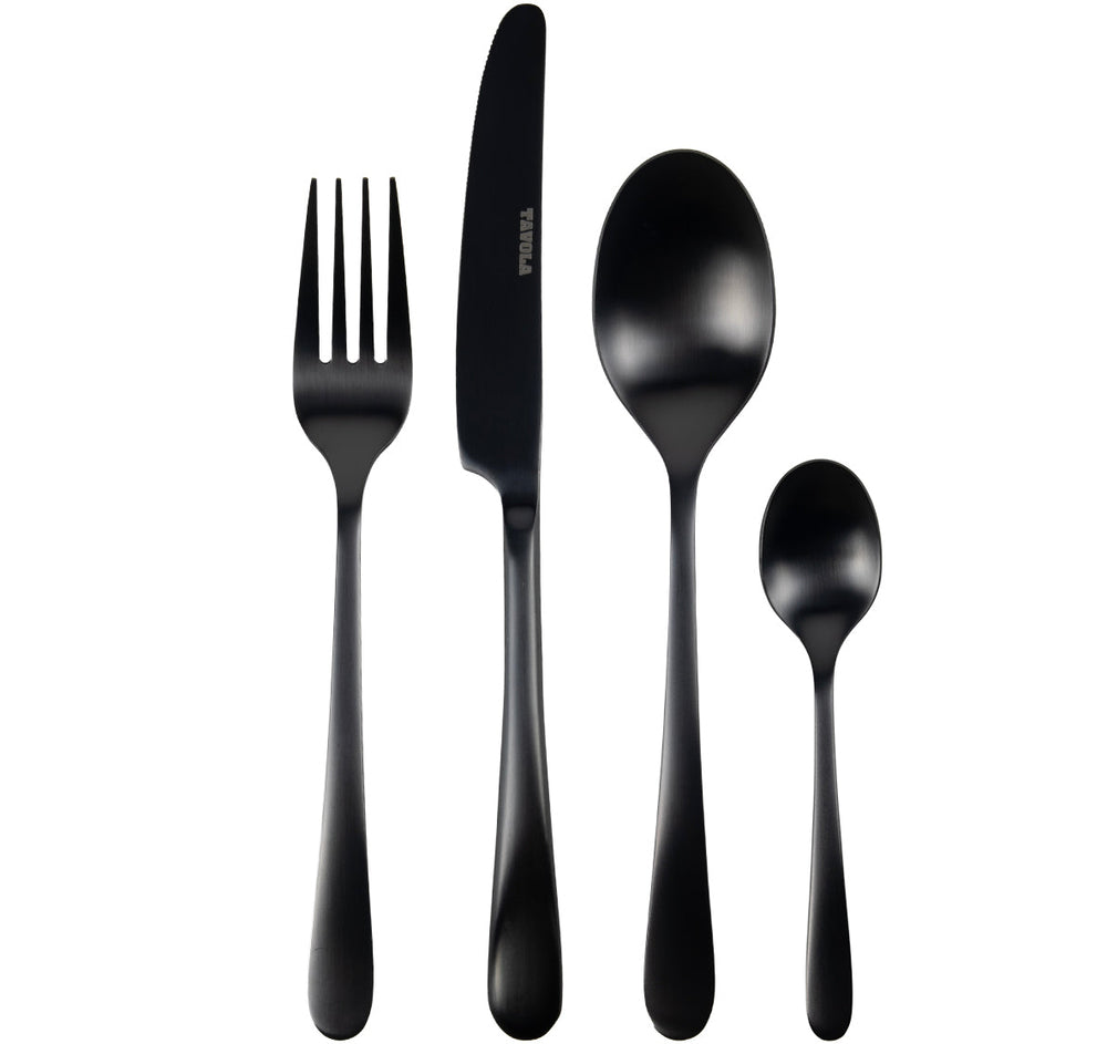 Studio Tavola Bestekset - Modern - Zwart - 16-delig / 4 personen