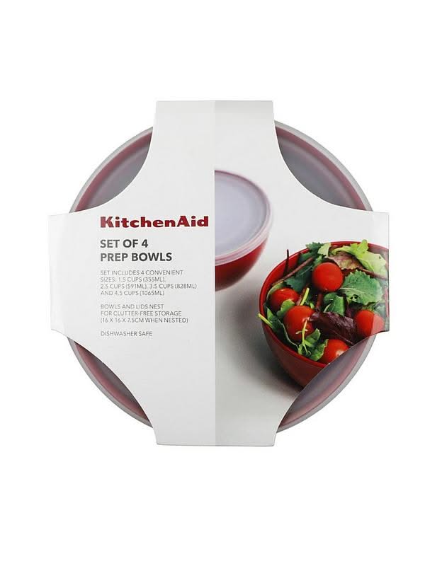 KitchenAid Vershoudbakjes / Kommen Core Keizerrood - met deksels - 4 Stuks