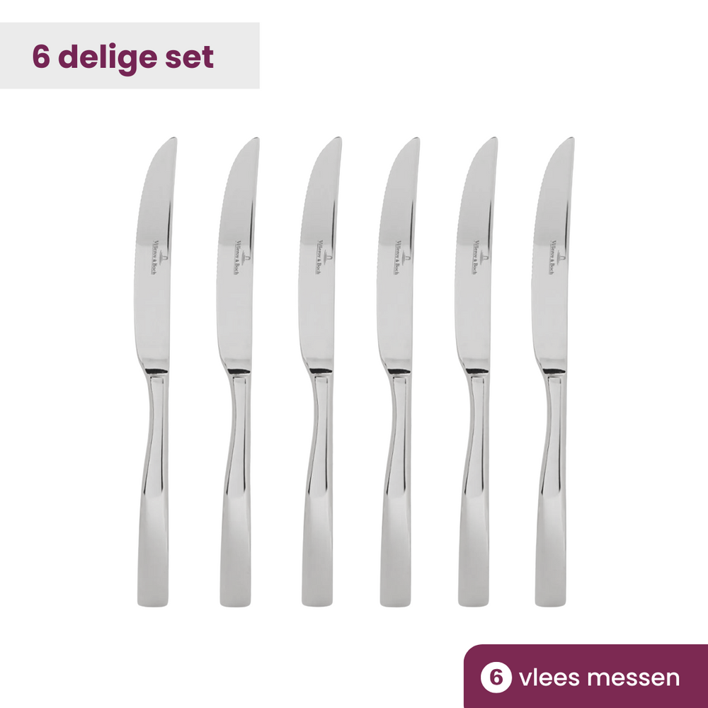Villeroy & Boch Steakmessenset Piemont - 18/10 RVS - 6-delig
