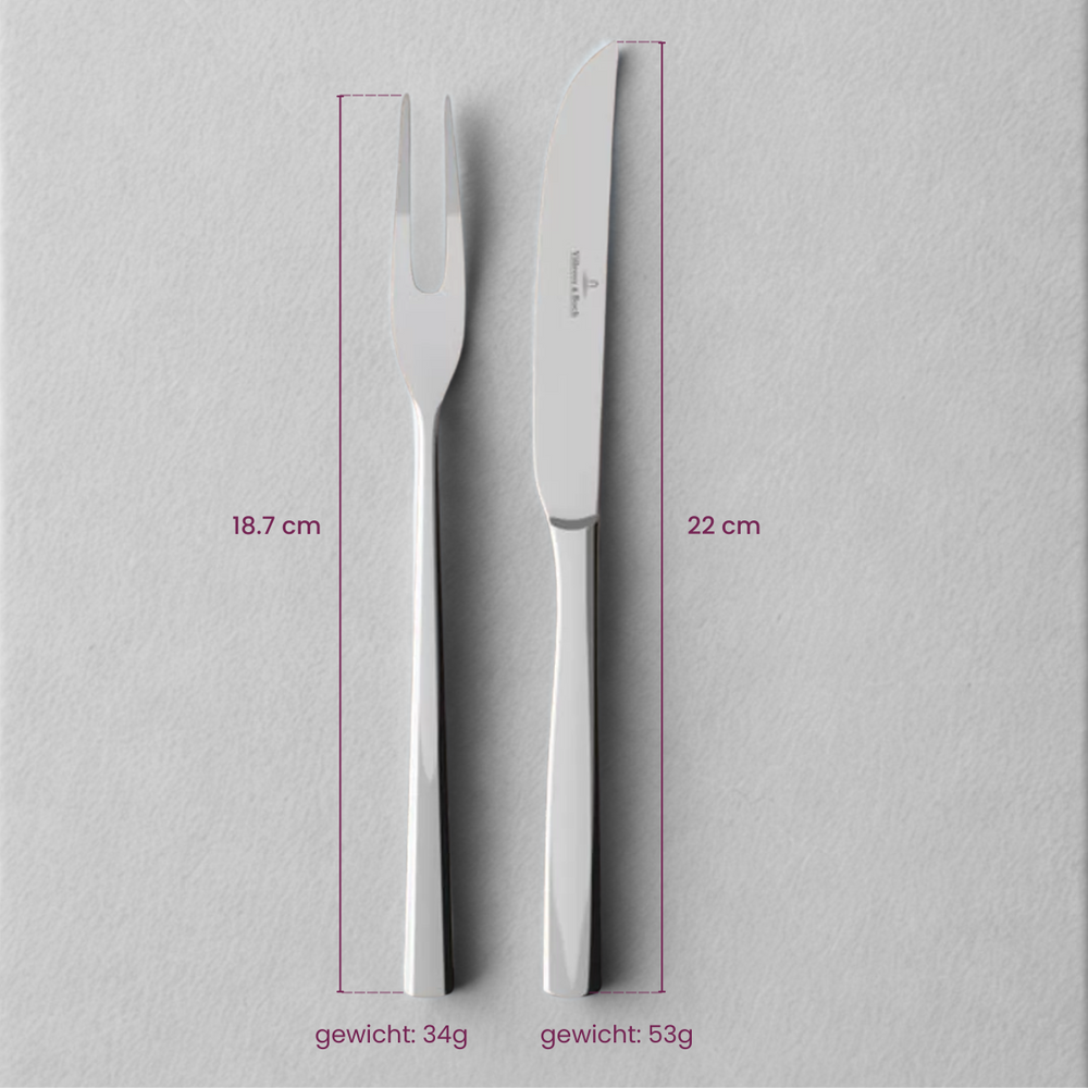 Villeroy & Boch Steakset Piemont -  18/10 RVS - 12-delig