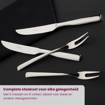 Villeroy & Boch Steakset Piemont -  18/10 RVS - 12-delig
