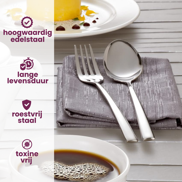 Villeroy & Boch Bestekset Piemont - 18/10 RVS - 16-delig / 4 personen