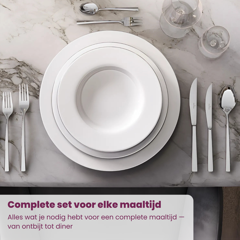 Villeroy & Boch Bestekset Piemont - 18/10 RVS - 48-delig / 12 personen