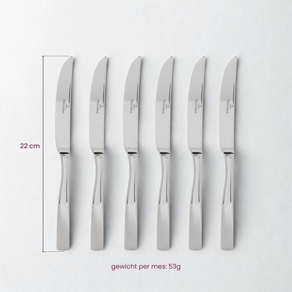 Villeroy & Boch Steakmessenset Piemont - 18/10 RVS - 6-delig