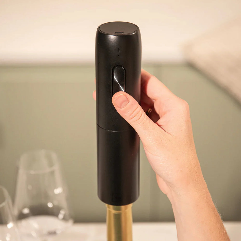 Vacu Vin Elektrische Wijnopener + Foliesnijder - Zwart