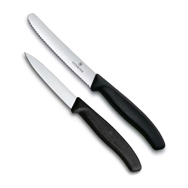 Victorinox Schilmessenset Swiss Classic Zwart 2-delig - Tomatenmes & Schilmes