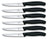 Victorinox Steakmessen Gekarteld Swiss Classic Zwart - 6 stuks