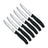 Victorinox Steakmessen Swiss Classic gekarteld 6 stuks met zwart heft, vrijstaand op witte achtergrond