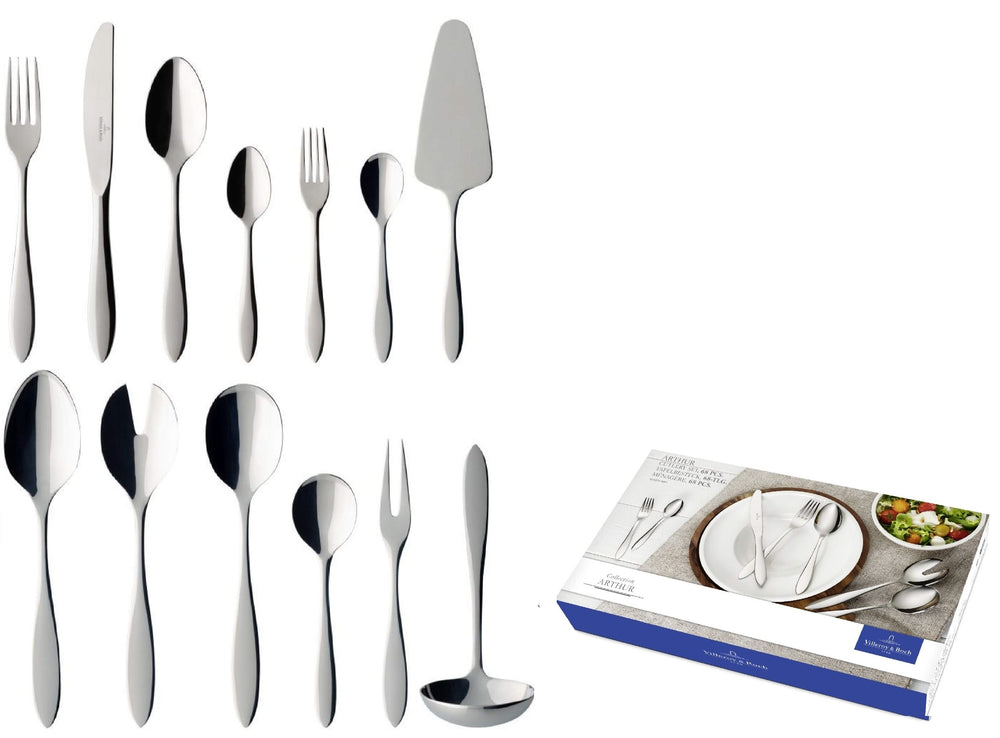 Villeroy & Boch Bestekset Arthur - RVS - 68-delig / 12 personen