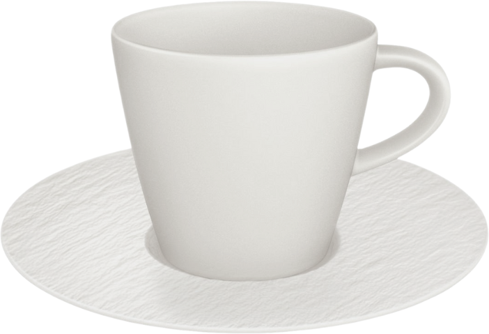 Villeroy & Boch Koffiekop en Schotel Manufacture Rock - Wit - 160 ml