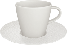 Villeroy & Boch Koffiekop en Schotel Manufacture Rock - Wit - 160 ml