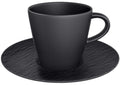 Villeroy & Boch Koffiekop en Schotel Manufacture Rock - Zwart - 160 ml