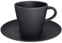 Villeroy & Boch Koffiekop en Schotel Manufacture Rock - Zwart - 160 ml