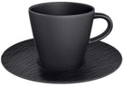 Villeroy & Boch Koffiekop en Schotel Manufacture Rock - Zwart - 160 ml