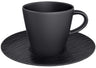 Villeroy & Boch Koffiekop en Schotel Manufacture Rock - Zwart - 160 ml