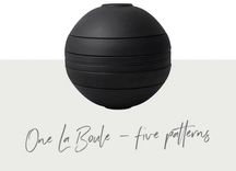 Villeroy & Boch Serviesset La Boule - Zwart / Wit 7-delig / 2 personen - 2x kom, 2x schaal, 2x universeel bord, 1x serveerschaal