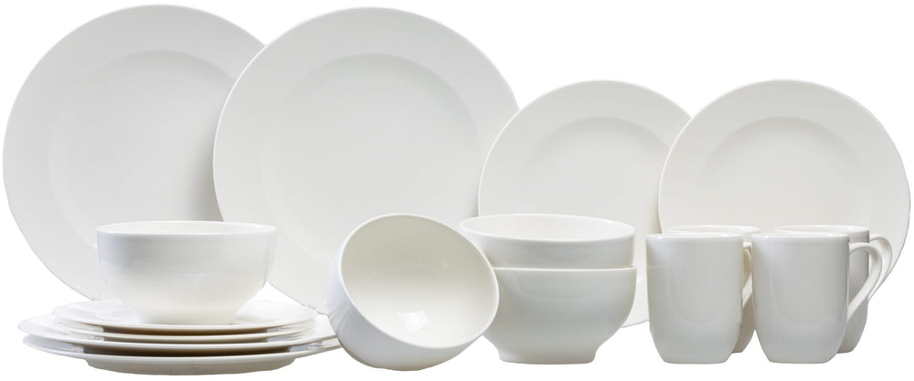 Villeroy & Boch Serviesset For Me 16-delig / 4 personen - 4 bekers met oor, 4 dinerborden, 4 ontbijtborden en 4 French bowls