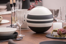 Villeroy & Boch Serviesset La Boule - Zwart / Wit 7-delig / 2 personen - 2x kom, 2x schaal, 2x universeel bord, 1x serveerschaal