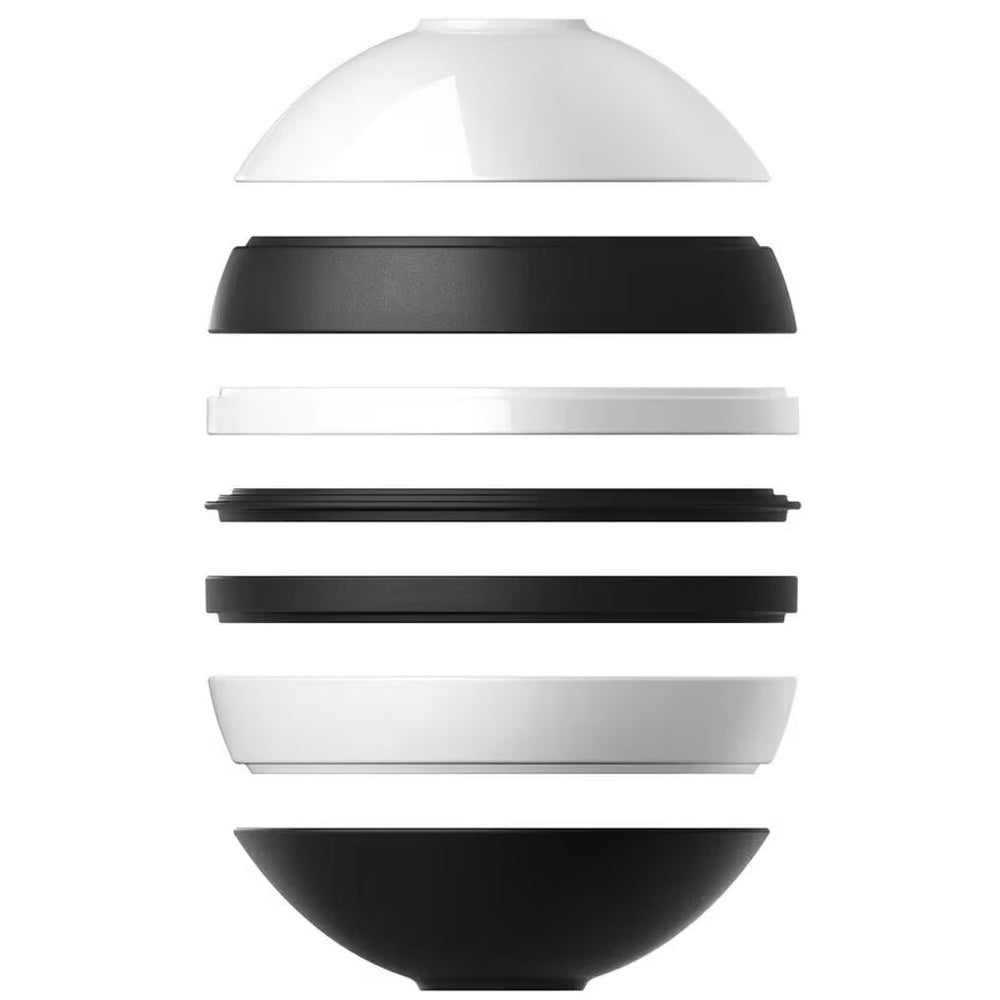 Villeroy & Boch Serviesset La Boule - Zwart / Wit 7-delig / 2 personen - 2x kom, 2x schaal, 2x universeel bord, 1x serveerschaal