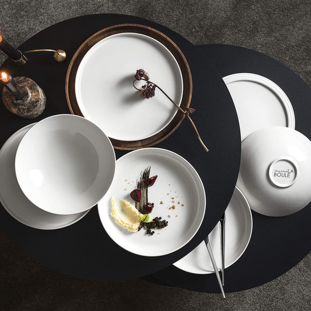 Villeroy & Boch Serviesset La Boule - Wit 7-delig / 2 personen - 2x kom, 2x schaal, 2x universeel bord, 1x serveerschaal