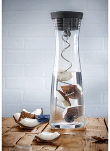 WMF Karaf / Waterkaraf - Basic - Drupvrij - Incl. Fruitfilter - Zwart / Zilver - 1.5 liter