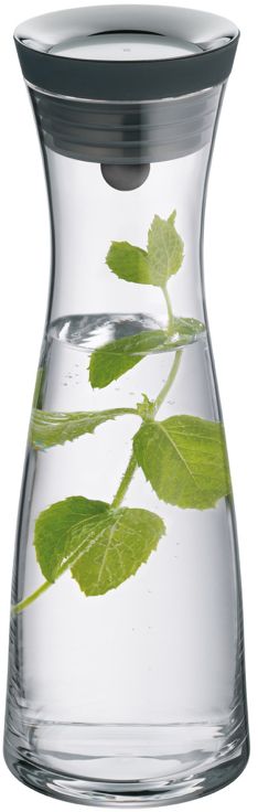 WMF Karaf / Waterkaraf - Basic - Drupvrij - Incl. Fruitfilter - Zwart / Zilver - 1.5 liter
